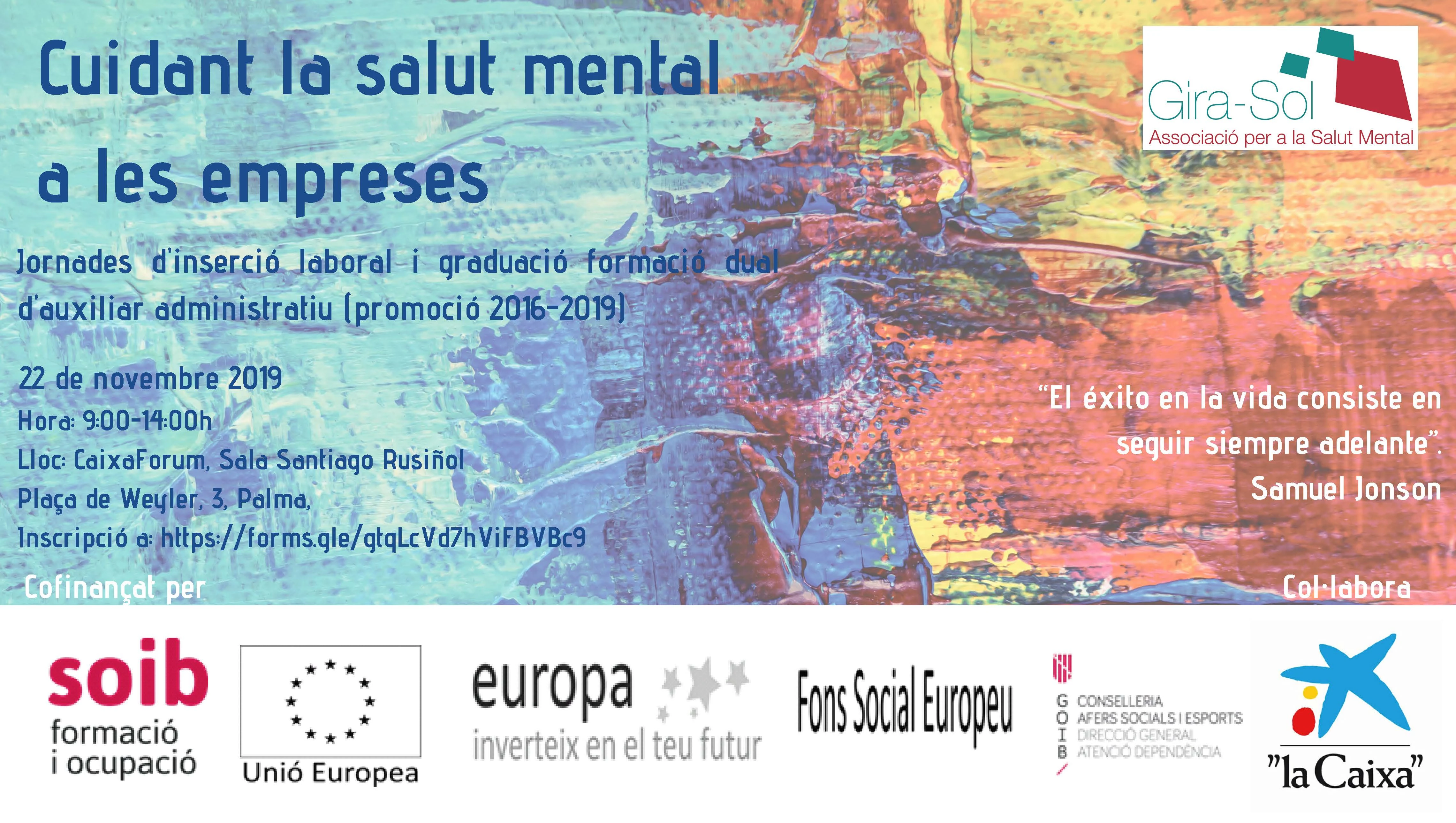 Gira-Sol organiza una jornada sobre salud mental en la empresa el 22 de noviembre