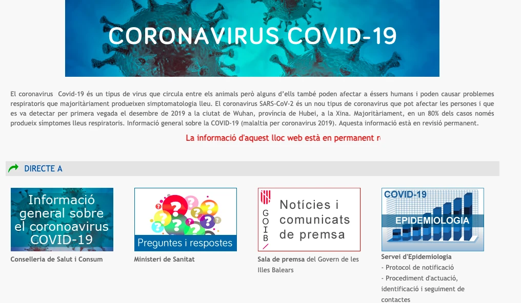 Web informativa y guía en lectura fácil sobre el coronavirus