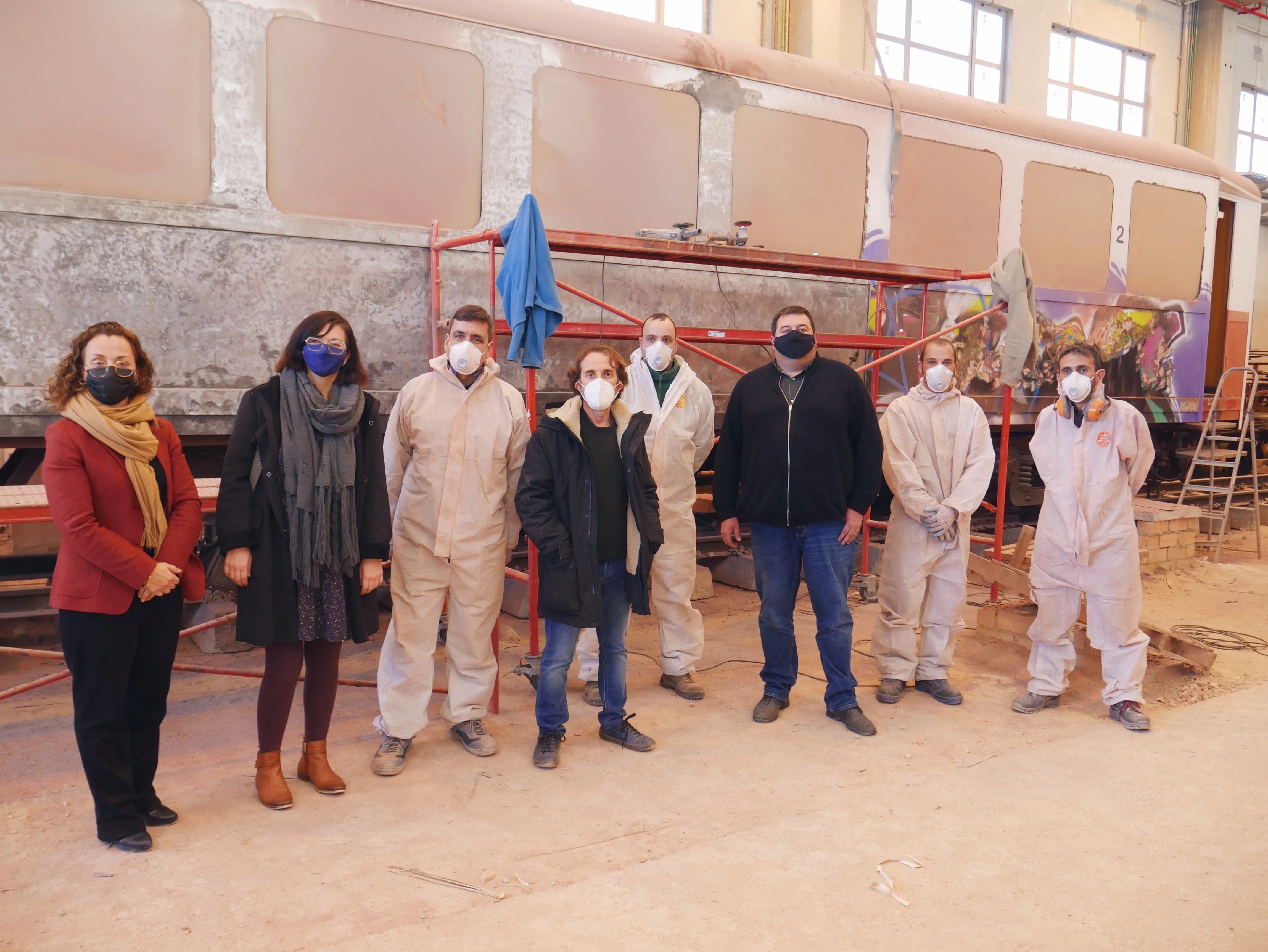 "Graffiti", un recurso didáctico y de reflexión social que permite la recuperación de patrimonio ferroviario y la inserción laboral