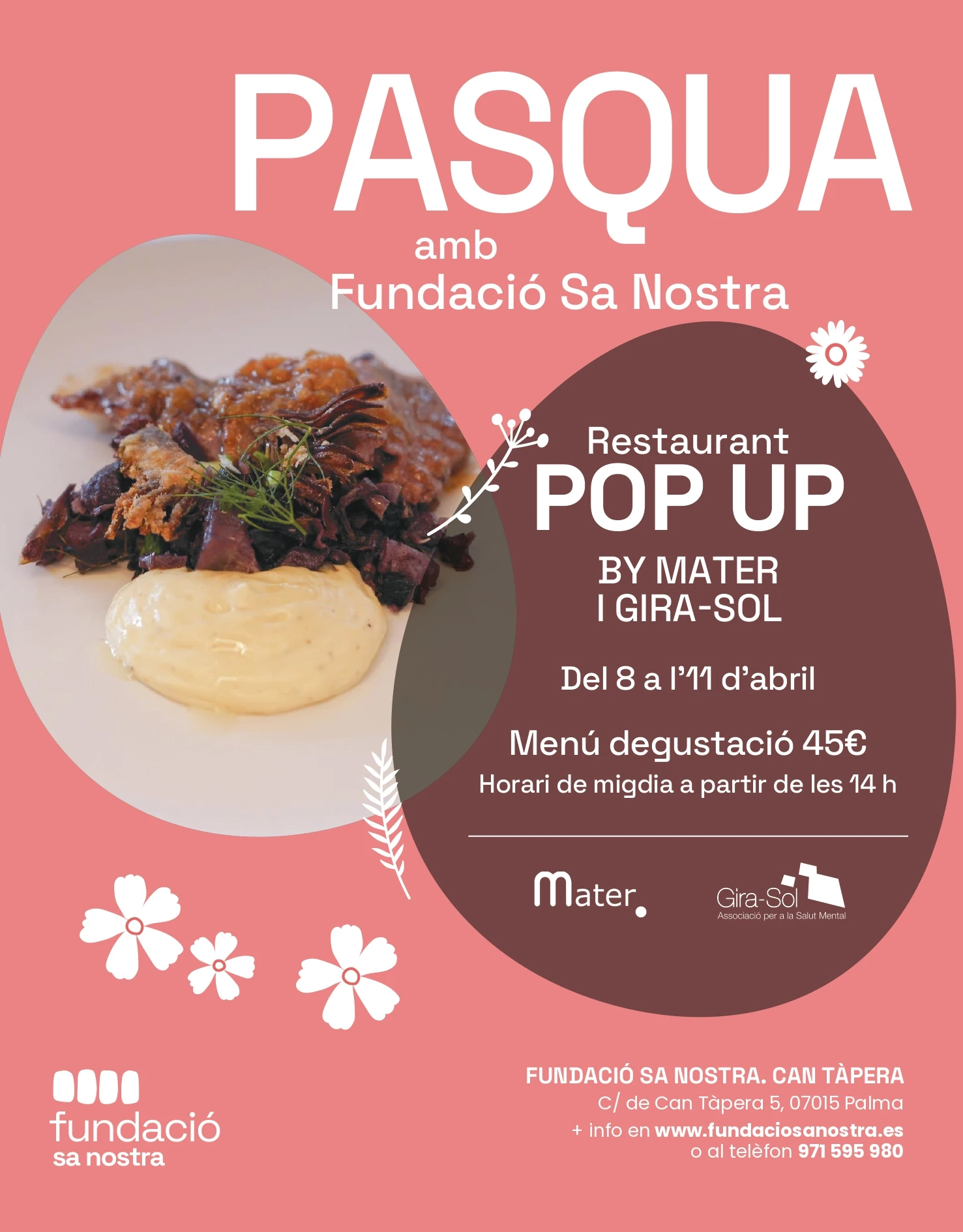 La Fundación Sa Nostra, Mater y Gira-Sol impulsan una nueva edición del restaurante Pop-Up en Pascua